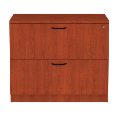 Alera Valencia Series Lateral File, 2 Legal/Letter-Size File Drawers, Medium Cherry, 34" x 22.75" x 29.5" (VA513622MC)