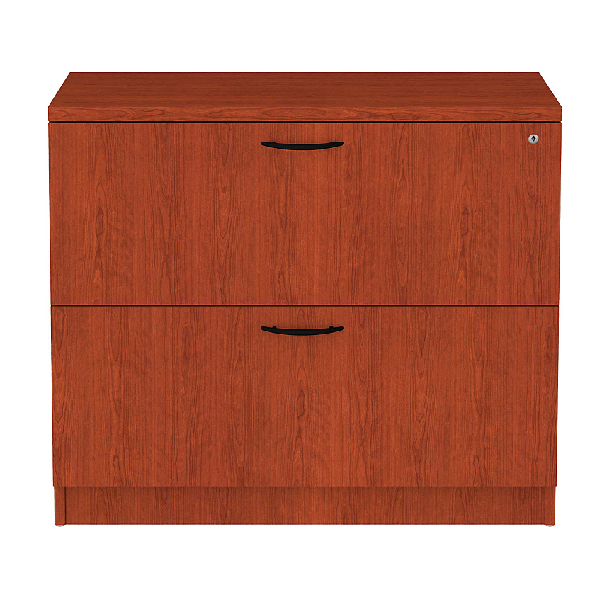 Alera Valencia Series Lateral File, 2 Legal/Letter-Size File Drawers, Medium Cherry, 34" x 22.75" x 29.5" (ALEVA513622MC)