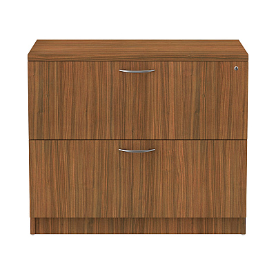 Alera Valencia Series Lateral File, 2 Legal/Letter-Size File Drawers, Modern Walnut, 34" x 22.75" x 29.5" (ALEVA513622WA)