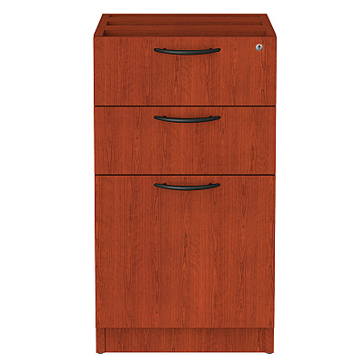 Alera Valencia Series Full Pedestal File, Left/Right, 3-Drawers: Box/Box/File, Legal/Letter, Cherry, 15.63" x 20.5" x 28.5" (ALEVA532822MC)