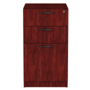 Alera Valencia Series Full Pedestal File, Left/Right, 3-Drawers: Box/Box/File, Legal/Letter, Mahogany, 15.63" x 20.5" x 28.5" (VA532822MY)