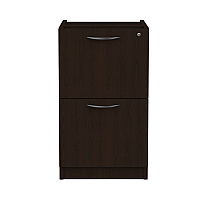 Alera Valencia Series Full Pedestal File, Left or Right, 2 Legal/Letter-Size File Drawers, Espresso, 15.63" x 20.5" x 28.5" (ALEVA542822ES)