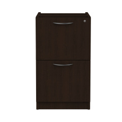 Alera Valencia Series Full Pedestal File, Left or Right, 2 Legal/Letter-Size File Drawers, Espresso, 15.63" x 20.5" x 28.5" (VA542822ES)