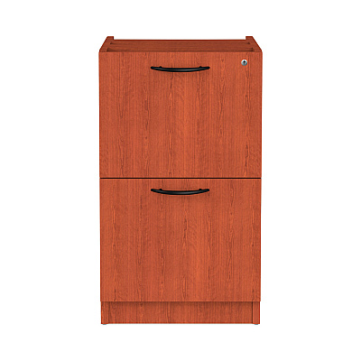 Alera Valencia Series Full Pedestal File, Left/Right, 2 Legal/Letter-Size File Drawers, Medium Cherry, 15.63" x 20.5" x 28.5" (ALEVA542822MC)