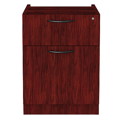 Alera Valencia Series Hanging Pedestal File, Left/Right, 2-Drawers: Box/File, Legal/Letter, Mahogany, 15.63" x 20.5" x 19.25" (ALEVA552222MY)