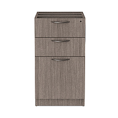 Alera Valencia Series Full Pedestal File, Left/Right, 3-Drawers: Box/Box/File, Legal/Letter, Gray, 15.63" x 20.5" x 28.5" (ALEVA532822GY)