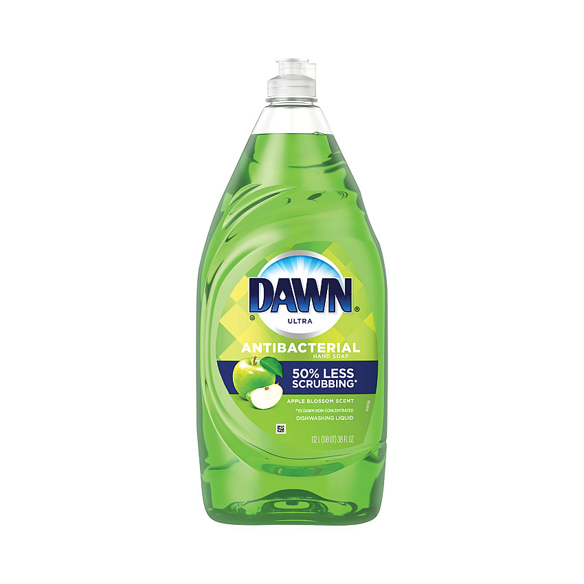 Dawn Ultra Antibacterial Dishwashing Liquid, Apple Blossom Scent, 38 oz Bottle, 8/Carton (PGC01134)