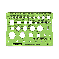 Staedtler Templates, 40 Geometric Shapes, 3.63 x 5.13, Green (STD977115EA)