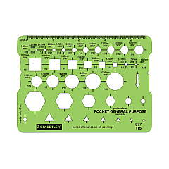 Staedtler Templates, 40 Geometric Shapes, 3.63 x 5.13, Green (STD977115EA)