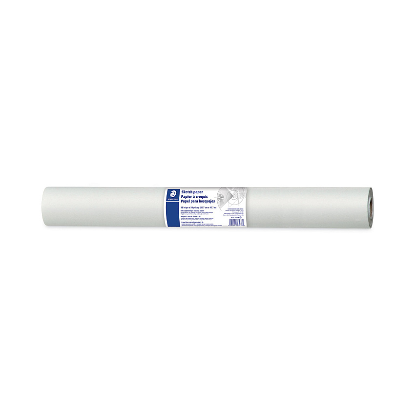 Staedtler Transparent Sketch Paper Roll, 8 lb Bond Weight, 18" x 50 yd, White (STD937S1850R)