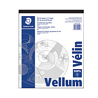Staedtler Mars Translucent Vellum Art and Drafting Paper, 16 lb Bristol Weight, 8.5 x 11, 50/Pad (STD946811P)