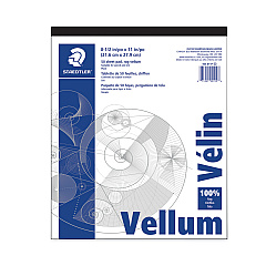 Staedtler Mars Translucent Vellum Art and Drafting Paper, 16 lb Bristol Weight, 8.5 x 11, 50/Pad (STD946811P)