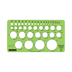 Staedtler Templates, 39 Circles, 4 x 7.25, Green (STD977101EA)