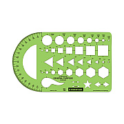 Staedtler Templates, 40 Geometric Shapes, 5.5 x 9.5, Green (STD977102EA)