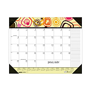 House of Doolittle Recycled Desk Pad Calendar, Geometric Artwork, 22 x 17, White Sheets, Black Binding/Corners,12-Month (Jan to Dec): 2026 (149)