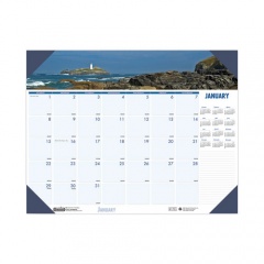 House of Doolittle Earthscapes Recycled Monthly Desk Pad Calendar, Coastlines Photos, 18.5 x 13, Black Binding/Corners,12-Month (Jan-Dec): 2023 (1786)