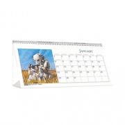 House of Doolittle Earthscapes Recycled Desk Tent Monthly Calendar, Puppies Photography, 8.5 x 4.5, White/Multicolor Sheets, 2023 (3659)