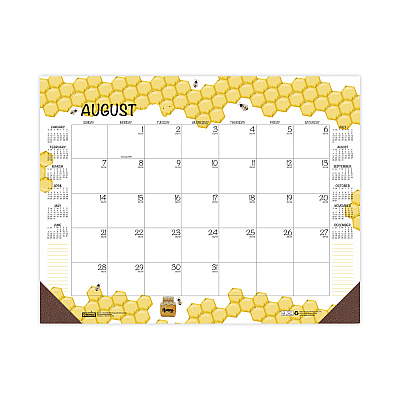 House of Doolittle Academic Year Recycled Honeycomb Desk Pad Calendar, 22 x 17, White/Multicolor Sheets, 12-Month (Aug to July): 2025 to 2026 (1565)