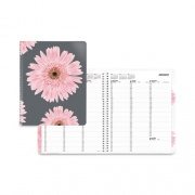 Essential Collection Weekly Appointment Book in Columnar Format, 11 x 8.5, Daisy Black/Pink Cover, 12-Month(Jan to Dec): 2023