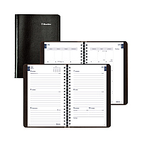 Blueline Academic Weekly/Monthly Planner, 8 x 5, Black Cover, 13-Month: July 2025 to Aug 2026 (CA101BLK)
