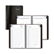 Blueline Academic Daily/Monthly Planner, 8 x 5, Black Cover, 12-Month (Aug to July): 2023 to 2024 (CA201BLK)