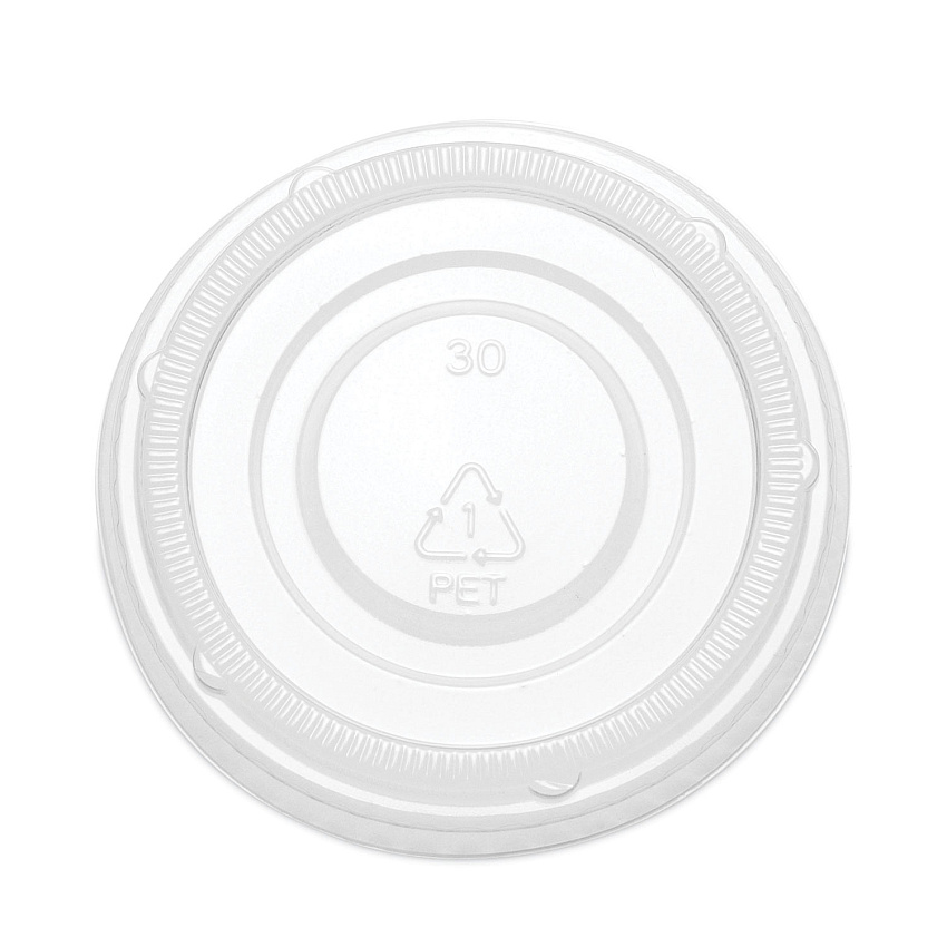 SupplyCaddy Portion Cup Lids, Fits 2 oz Portion Cups, Clear, 2,500/Carton (SYD005L2C)