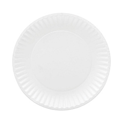 AJM Packaging Coated Paper Plates, 6" dia, White, 100/Pack, 12 Packs/Carton (AJMCP6GOAWH)