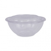 Eco-Products Renewable and Compostable Salad Bowls with Lids, 24 oz, Clear, 50/Pack, 3 Packs/Carton (EPSB24)