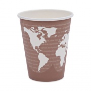 Eco-Products World Art Renewable and Compostable Hot Cups, 8 oz, Plum, 50/Pack (EPBHC8WAPK)