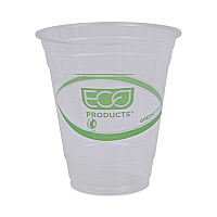 Eco-Products GreenStripe Renewable and Compostable Cold Cups Convenience Pack, 12 oz, Clear, 50/Pack (ECOEPCC12GSPK)