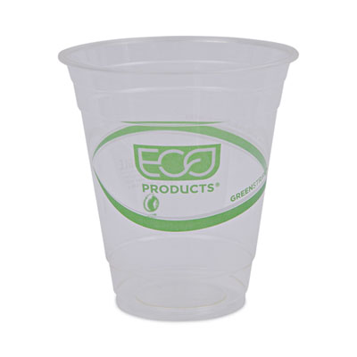 Eco-Products GreenStripe Renewable and Compostable Cold Cups Convenience Pack, 12 oz, Clear, 50/Pack (EPCC12GSPK)