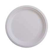 Eco-Products Renewable and Compostable Sugarcane Plates Convenience Pack, 6" dia, Natural White, 50/Pack (EPP016PK)