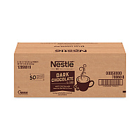 Nestl Hot Cocoa Mix, Dark Chocolate, 0.71 Packets, 50 Packets/Box, 6 Boxes/Carton (NES70060CT)