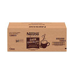 Nestl Hot Cocoa Mix, Dark Chocolate, 0.71 Packets, 50 Packets/Box, 6 Boxes/Carton (NES70060CT)