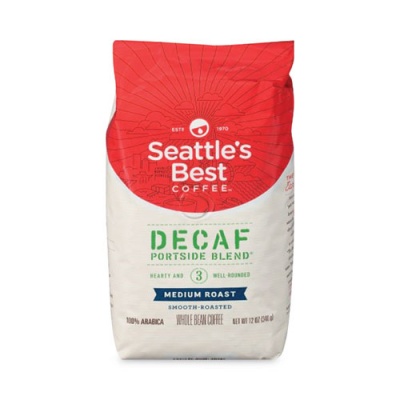 Seattle's Best Port Side Blend Ground Coffee, Decaffeinated Medium Roast, 12 oz Bag, 6/Carton (11008565CT)