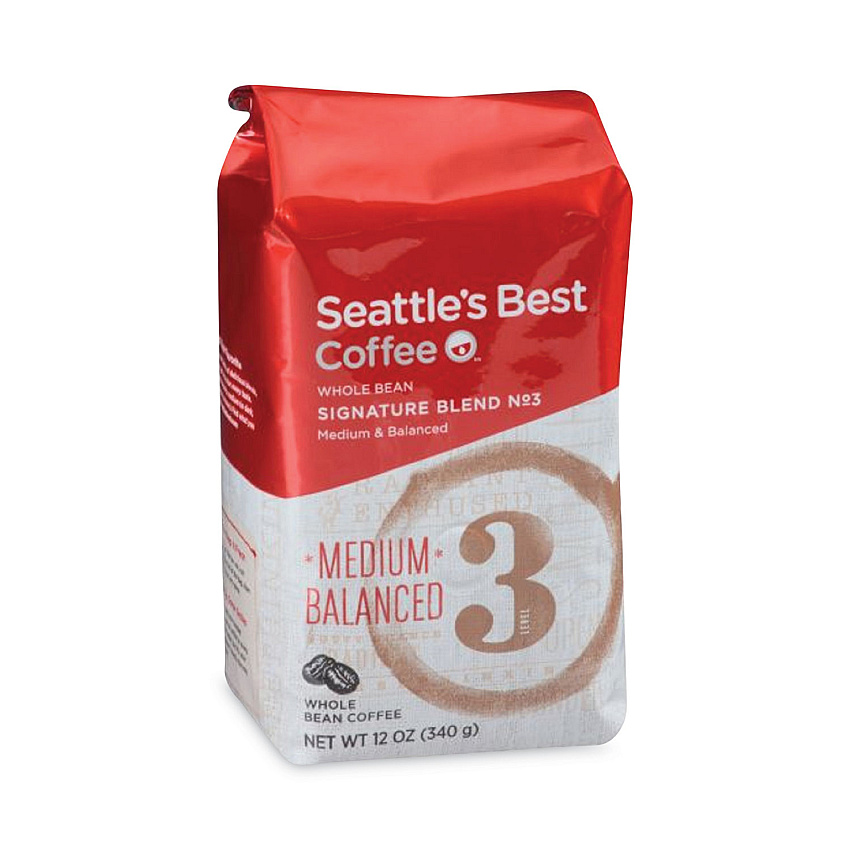 Seattle's Best Port Side Blend Whole Bean Coffee, Medium Roast, 12 oz Bag, 6/Carton (SBK11008570CT)