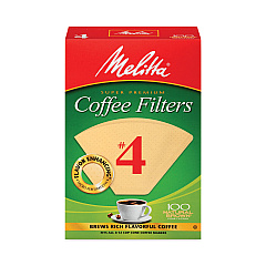 Melitta Coffee Filters, #4, 8 to 12 Cup Size, Cone Style, 100 Filters/Pack, 3/Pack (GRR22000695)