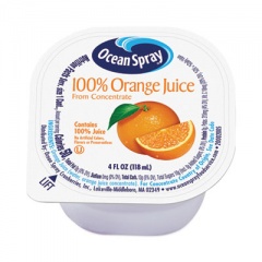 Ocean Spray 100% Juice, Orange, 4 oz Cup, 48/Box, Delivered 1-4 Business Days (30700001)