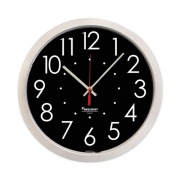 AbilityOne 6645016986560 SKILCRAFT High Contrast Quartz Wall Clock, 14.5" Overall Diameter, White Case, 1 AA (sold separately)