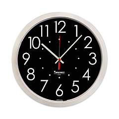 AbilityOne 6645016986560 SKILCRAFT High Contrast Quartz Wall Clock, 14.5" Overall Diameter, White Case, 1 AA (sold separately)