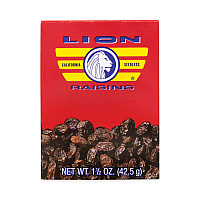 Lion California Seedless Raisins, 1.5 oz Box, 6/Pack (GRR30801001)