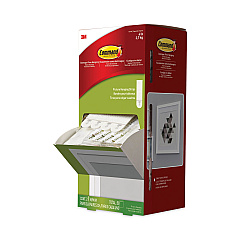 Command Picture Hanging Strips, Cabinet Pack, Removable, Holds Up to 6 lbs per Pair, 0.75 x 2.75, White, 4/Set, 50 Sets/Carton (17201PK)