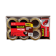 Scotch 3750 Commercial Grade Packaging Tape with DP300 Dispenser, 3" Core, 1.88" x 54.6 yds, Clear, 12/Pack (MMM375012DP3)