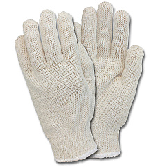 Safety Zone Economy Medium Weight String Knit Gloves, 7 Gauge, Cotton/polyester Blend, Reusable Work Gloves Or Insulated Liner, Womens, Natural, Bag Of 12 Pairs, Case Of 25 Bags (GSMW-WN-2C-NRB)