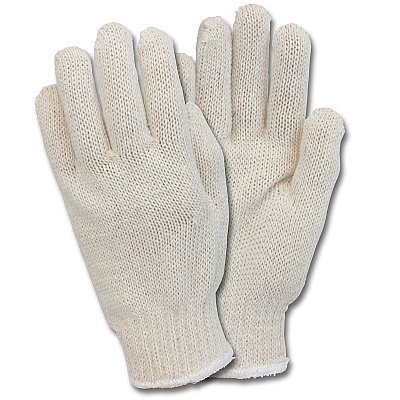 Safety Zone Economy Medium Weight String Knit Gloves, 7 Gauge, Cotton/polyester Blend, Reusable Work Gloves Or Insulated Liner, Womens, Natural, Bag Of 12 Pairs, Case Of 25 Bags (GSMW-WN-2C-NRB)