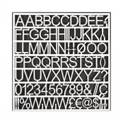 MasterVision White Plastic Set of Letters, Numbers and Symbols, Uppercase, 1"h (CAR1002)