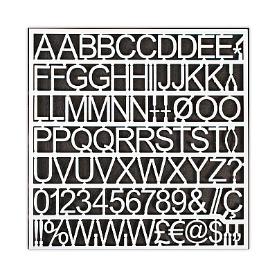 MasterVision White Plastic Set of Letters, Numbers and Symbols, Uppercase, 1"h (BVCCAR1002)