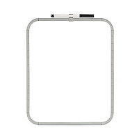 MasterVision Magnetic Dry Erase Board, 11 x 14, White Surface, White Plastic Frame (BVCCLK020303)