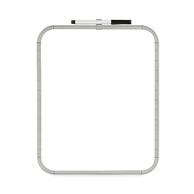 MasterVision Magnetic Dry Erase Board, 11 x 14, White Surface, White Plastic Frame (BVCCLK020303)