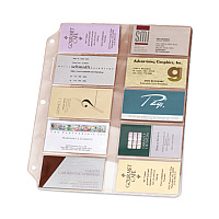 Cardinal Business Card Refill Pages, For 2 x 3.5 Cards, Clear, 20 Cards/Sheet, 10 Sheets/Pack (CRD7856000)